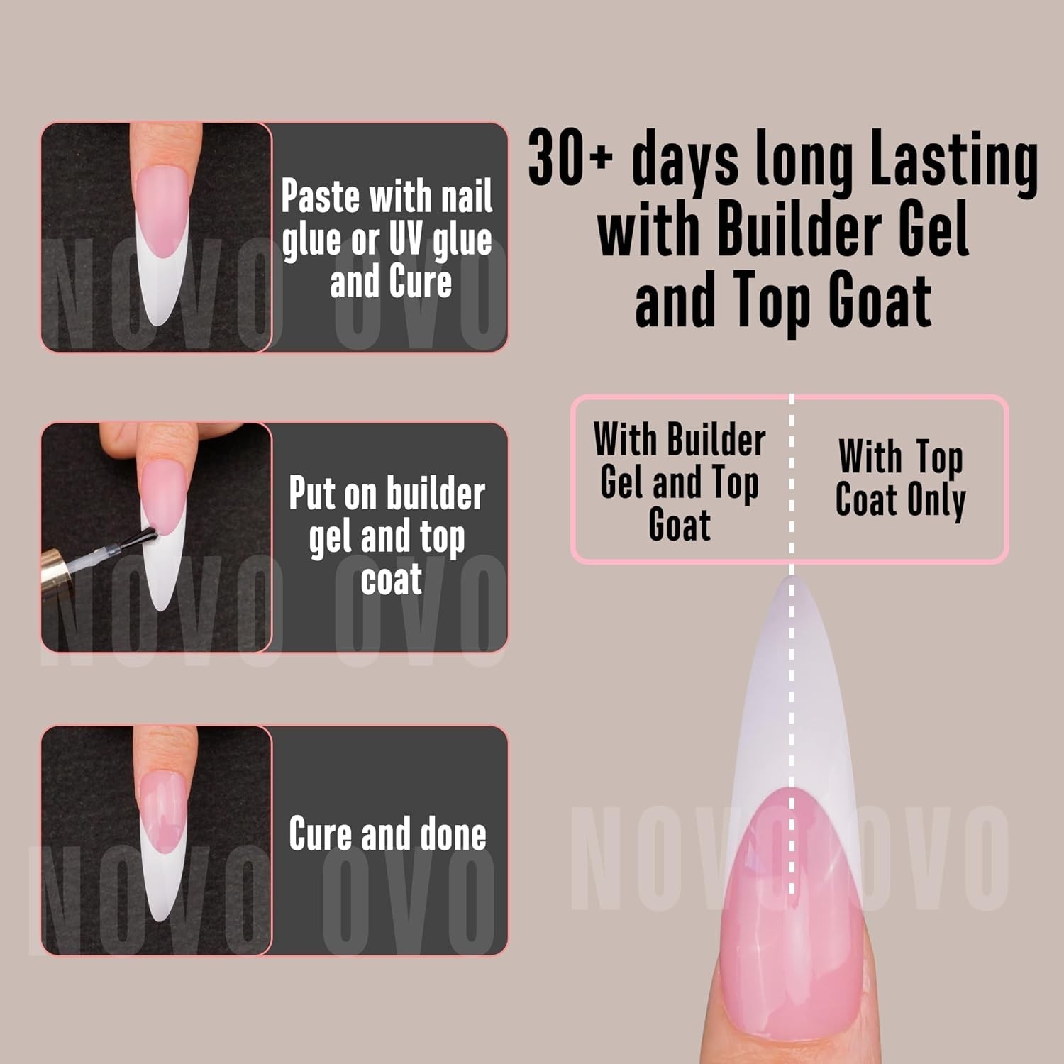 Curved Stiletto Almond Nails – Full Cover