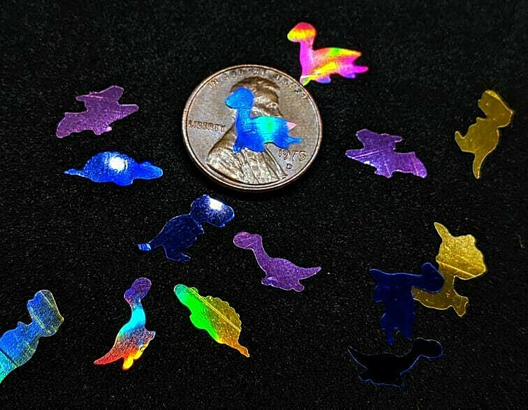 DINOSAUR SHAPE GLITTER U Choose~Nail•Acrylic•Gel•Body Art•Face•Festival•Resin