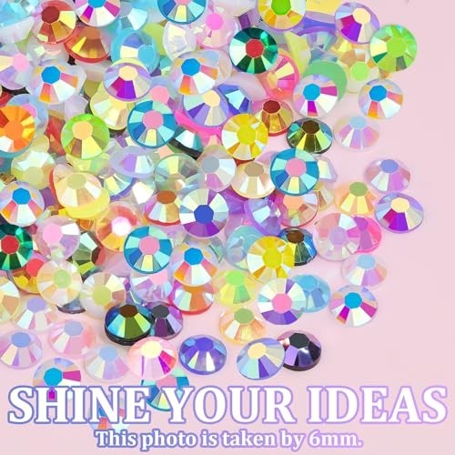 34000 Pcs Multicolor 3mm Resin Rhinestones with Tweezers & B7000 Glue for Nail A