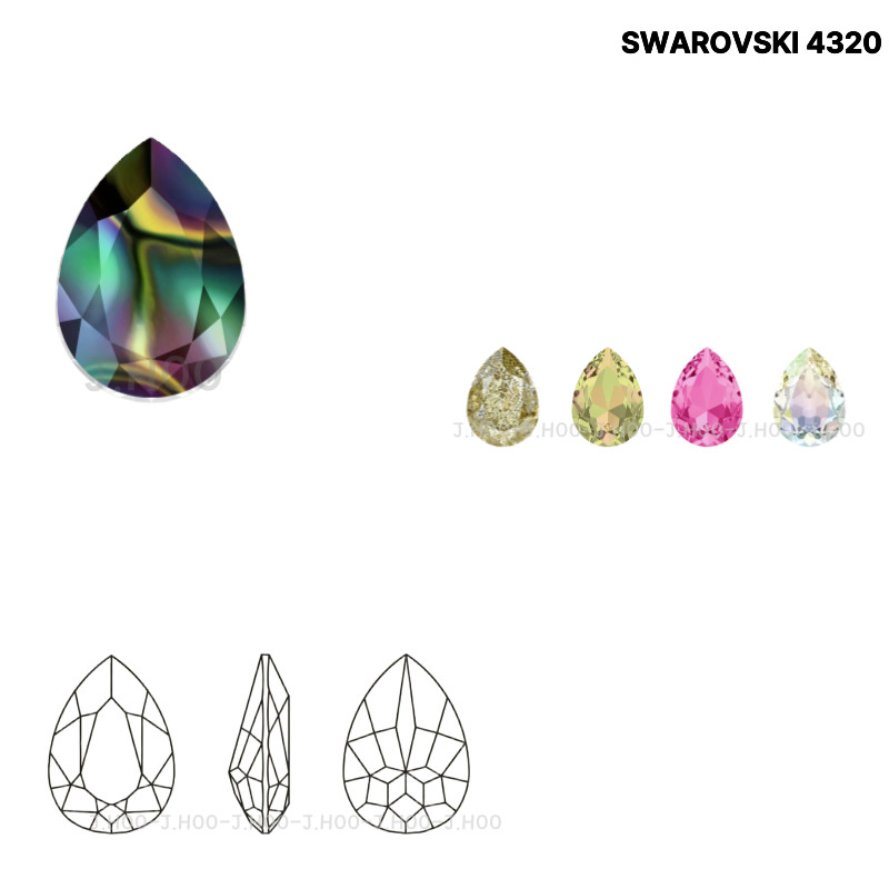 Swarovski 4320 Pear Fancy Stone 8*6mm(4pcs)