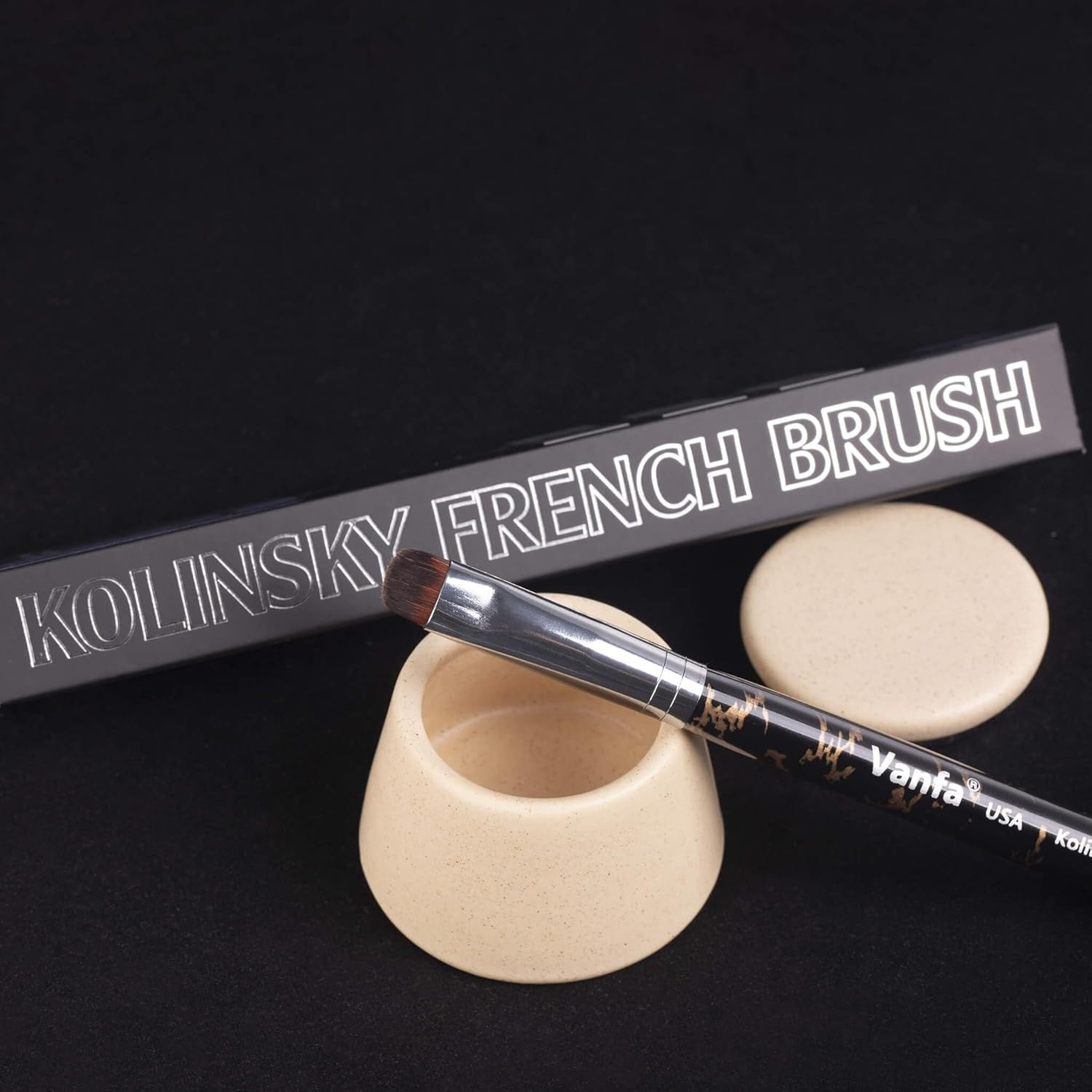 French Brush for Nails, Gel Nail Brush, Clean up Brush, Nail Art Brush (V16 – Pa