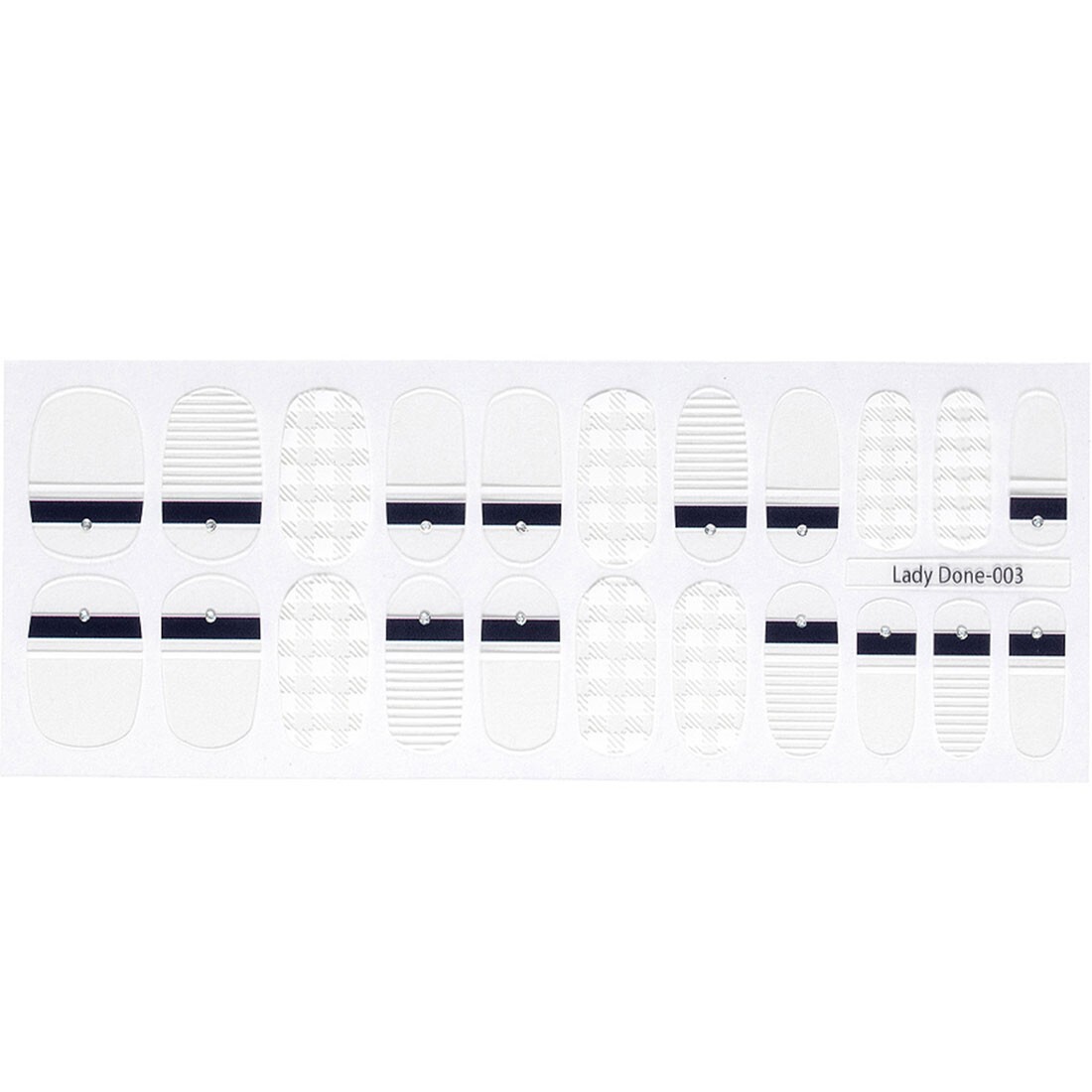 Transparent Black White Nail Wraps Korean Point Pattern Daily Design Beauty