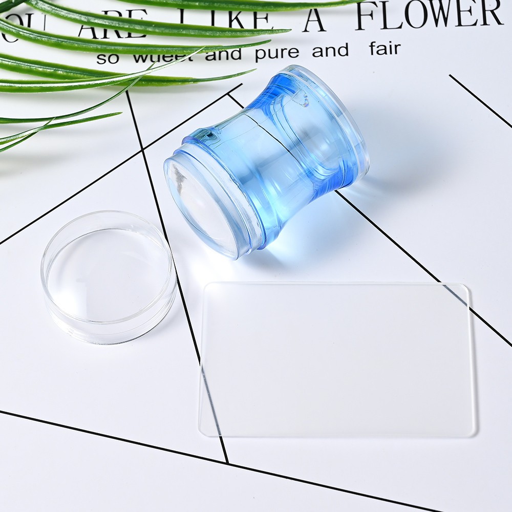 Jelly Silicone Nail Stamper Scraper Set Nail Templates Stamp For Stamping Polish