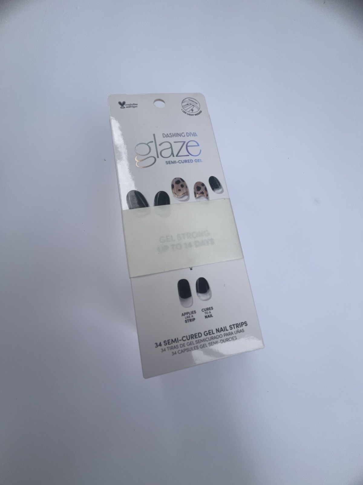 3 Pack Dashing Diva Glaze Semi-Cured Gel Nail Strips Lot of 3 32 Count in Each