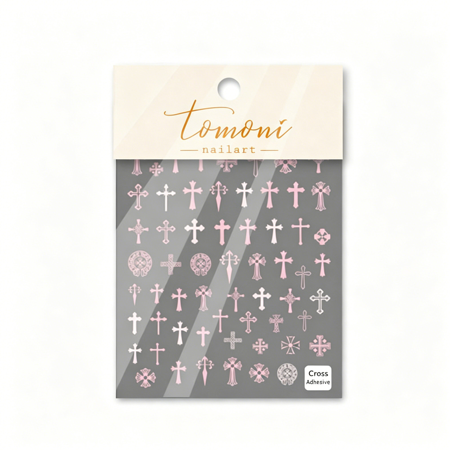 Embossed Nail Stickers Cross Retro 2026 New Gothic Dark Style Personalized Decal
