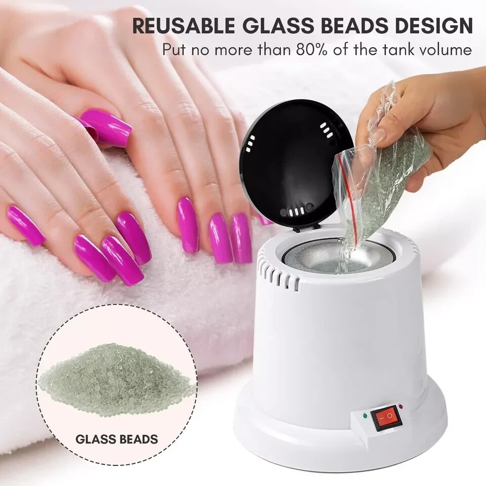 Maquina De Esterilizador Desinfectante Electrico Manicura Para Uñas Salon Pinzas