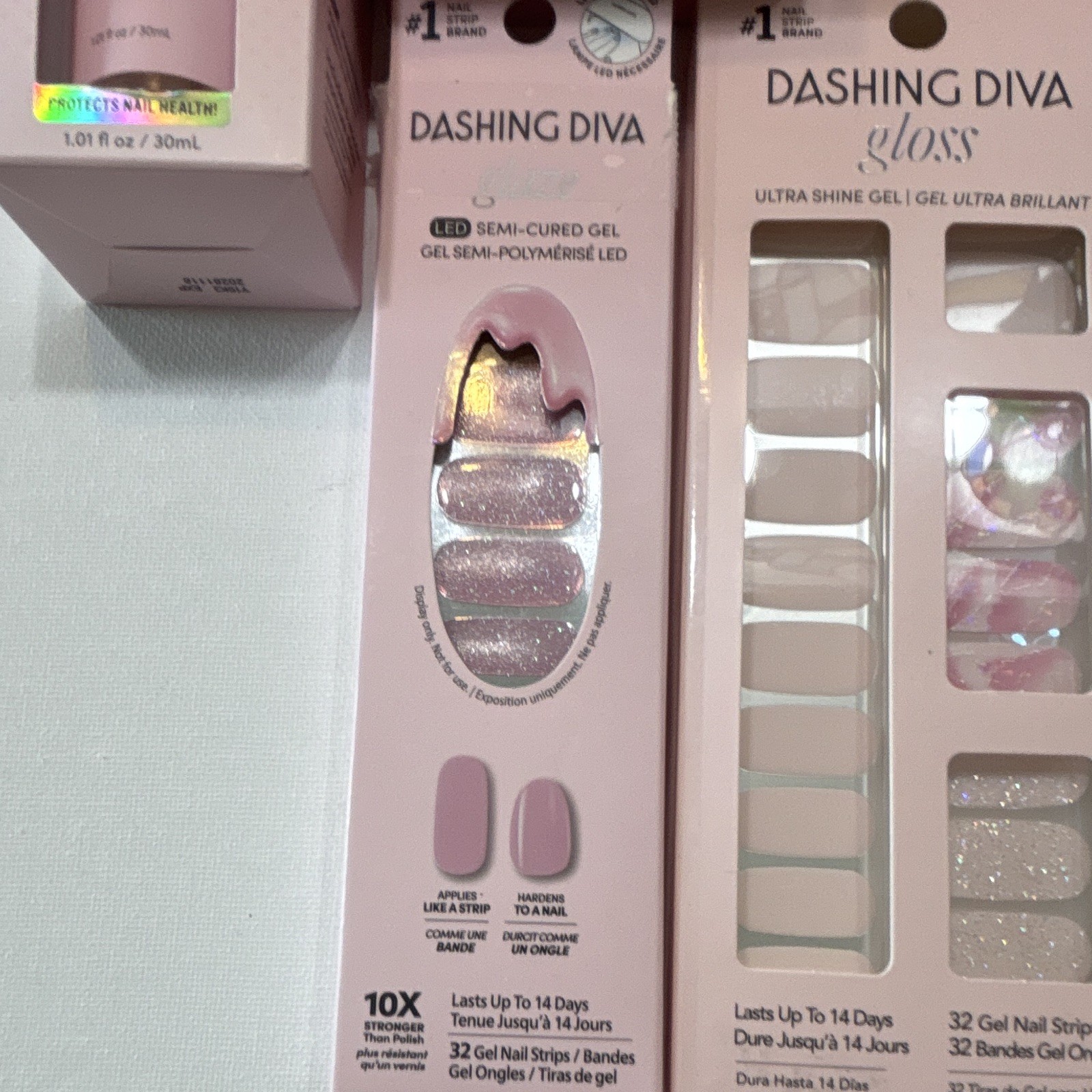 Lot of 5— Dashing Diva Glaze LED Gel Strips Starter Kit + Gloss + Magic Off