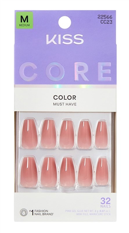 (3 PACK) Kiss Core Color Nails Press On 32 Count Jubilation