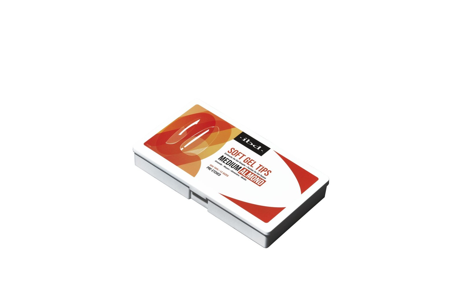 IBD Clear Soft Gel Tips – Medium Almond, 504 ct.
