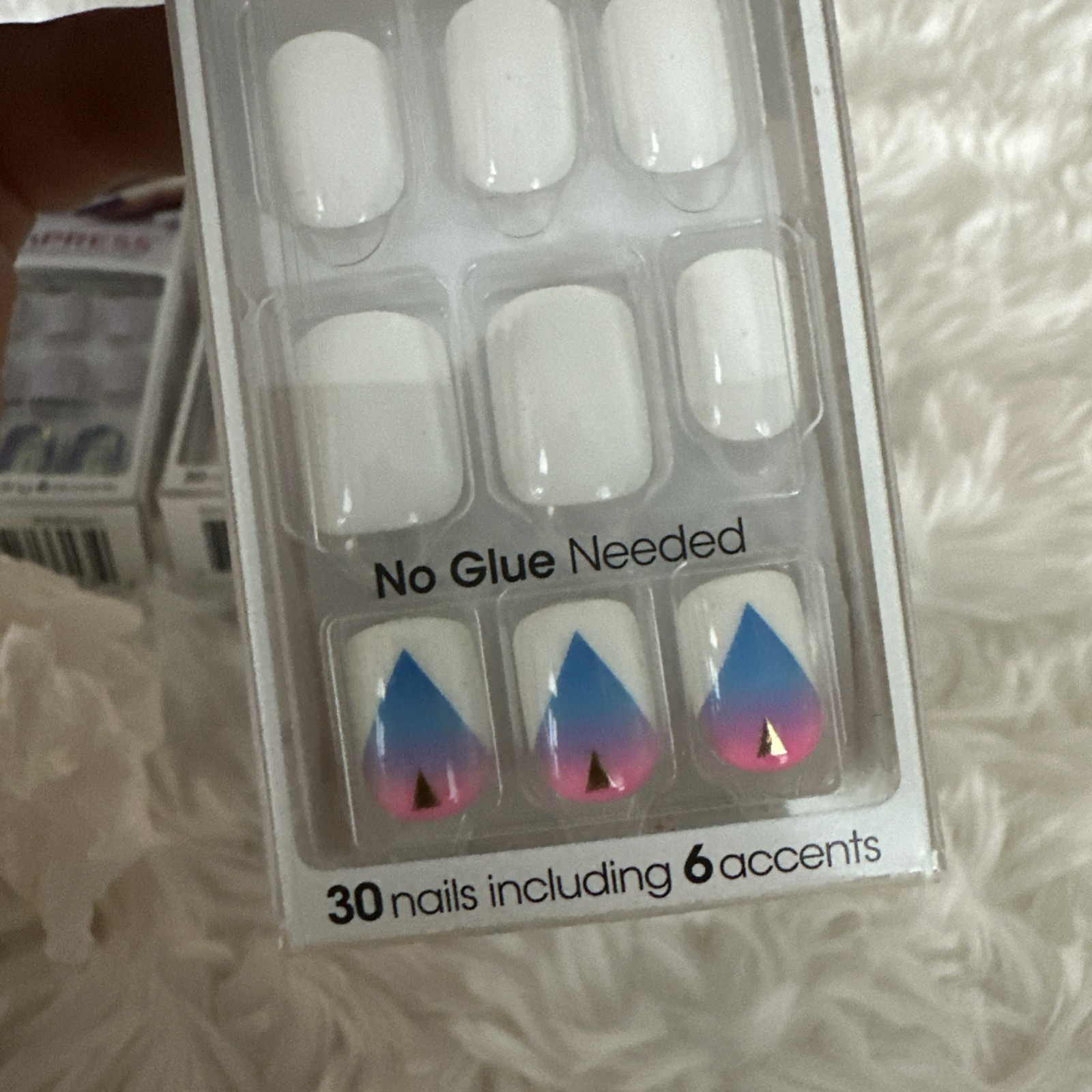 imPRESS Press on manicure Lot Of 4 Purple/Pink/White 30 Nails In Each Set