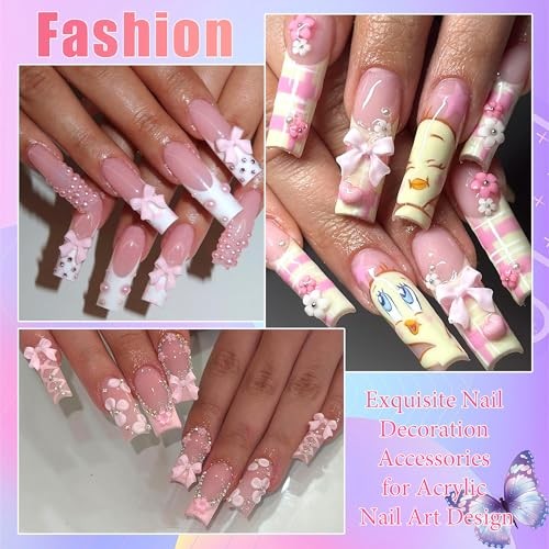 Assorted Nail Charms and Flatback Pearls Gems Set 02 – 2 Boxes Nail Art Decos