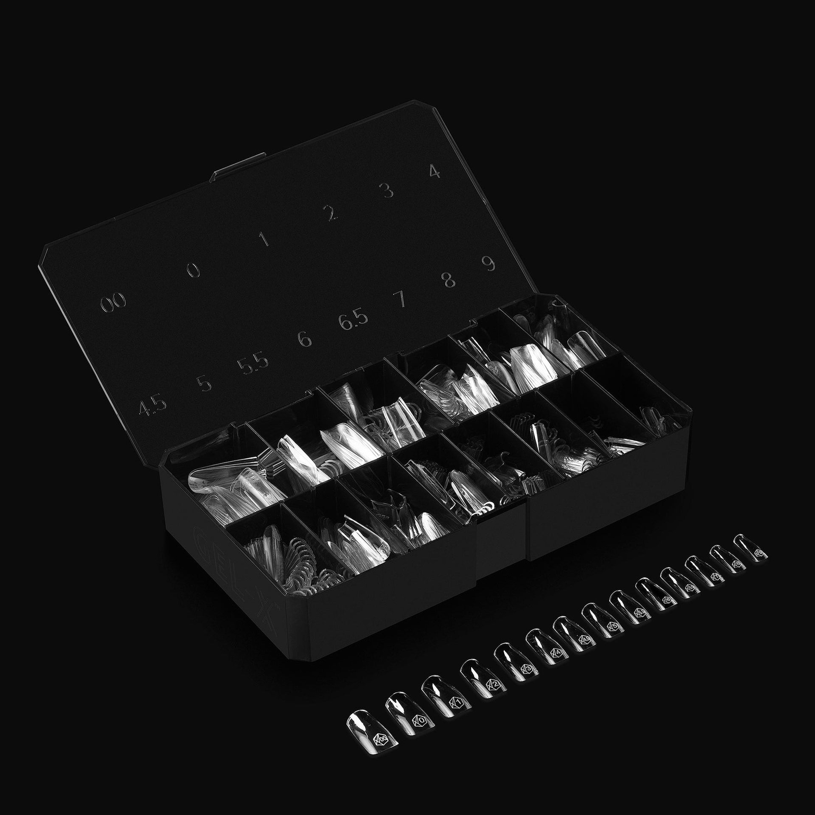 Apres Gel-X Sculpted Square Medium 2.0 Tips Box 14 Sizes – Pro 600pcs