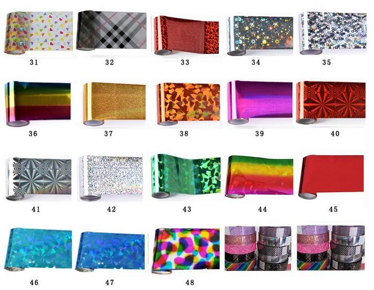 Nail Art Wrap Foils Transfer Shimmer Sticker Polish Manicure Decal Decoration
