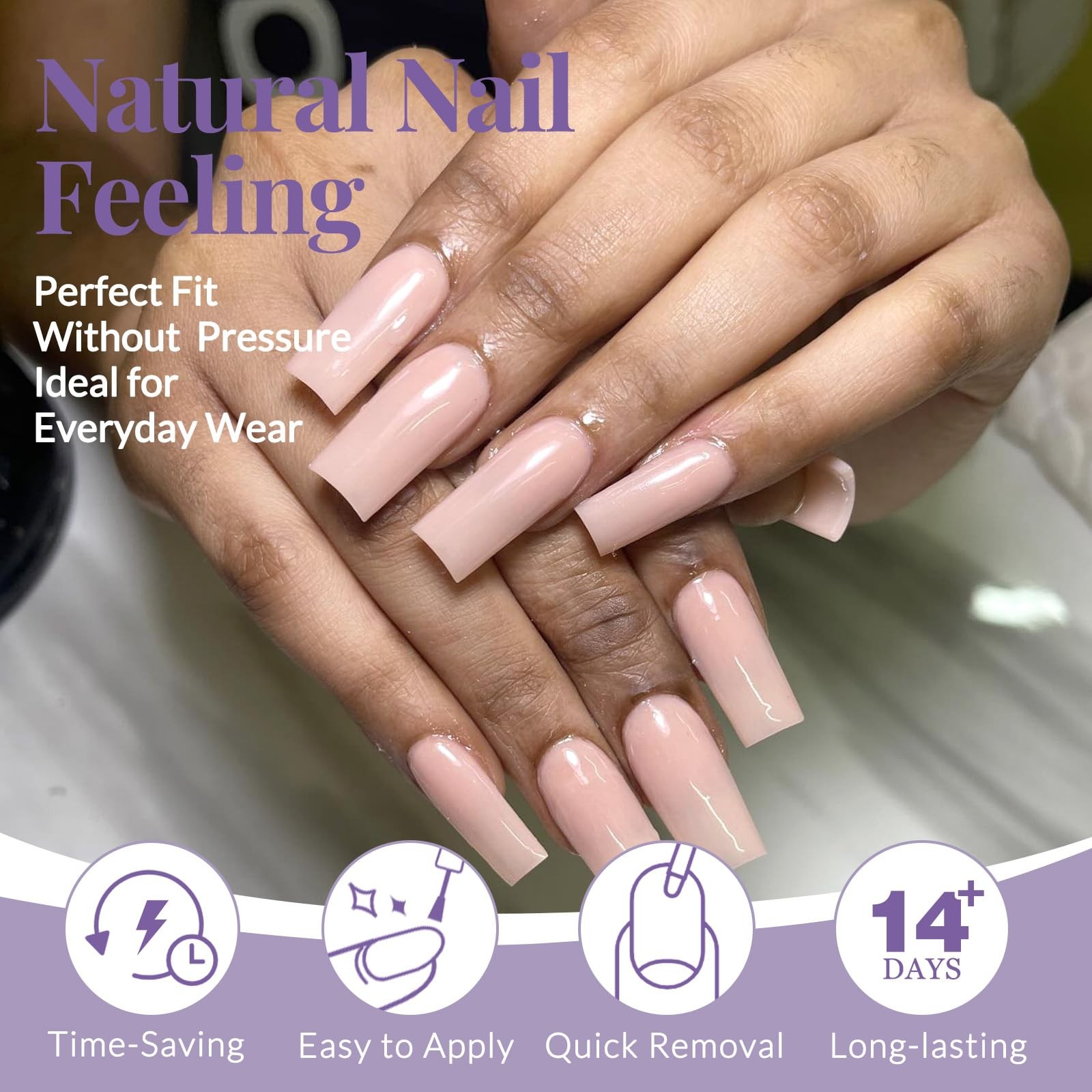 Long Press on Nails Square, 576PCS Square Press on Nails Long Fake Nails Full…