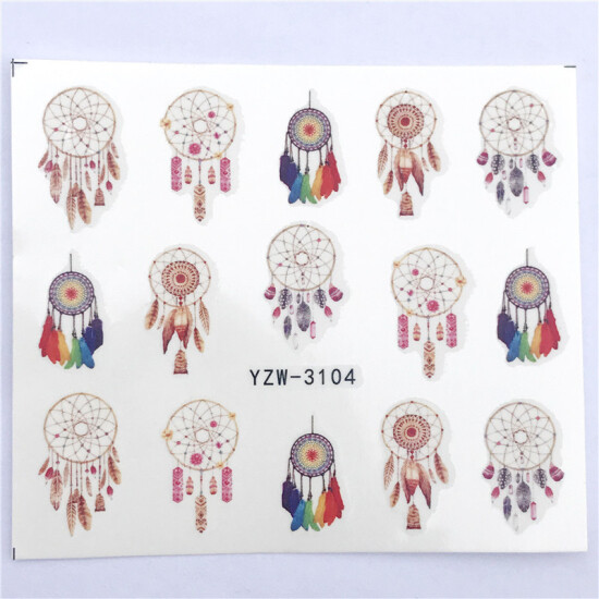 Multicolor Dream Catcher PVC Nail Art Decoration Stickers #020-3104