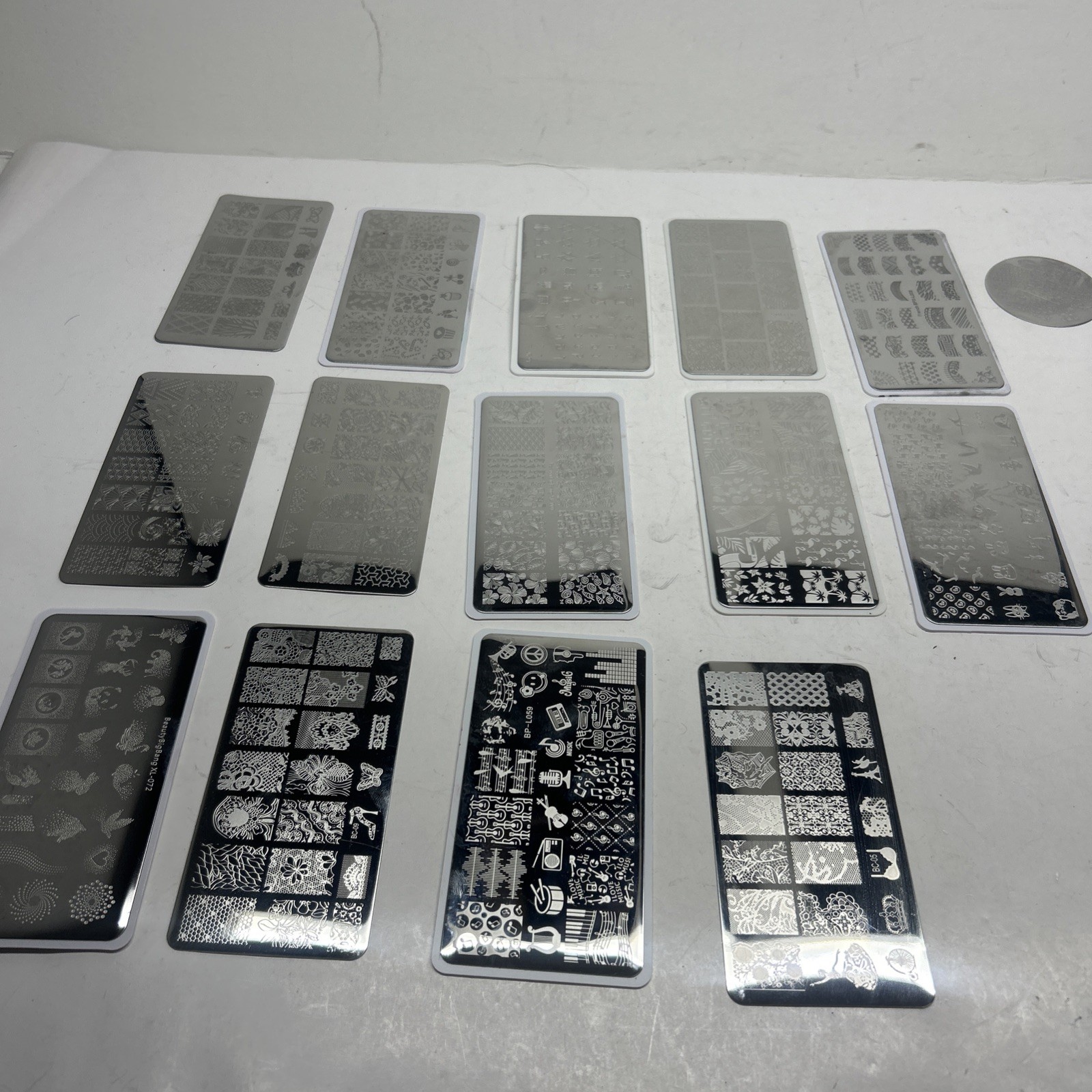 3 Whats Up Nail Stamping Plates Stainless Steel A011 Nature, B034 Abstract, B039