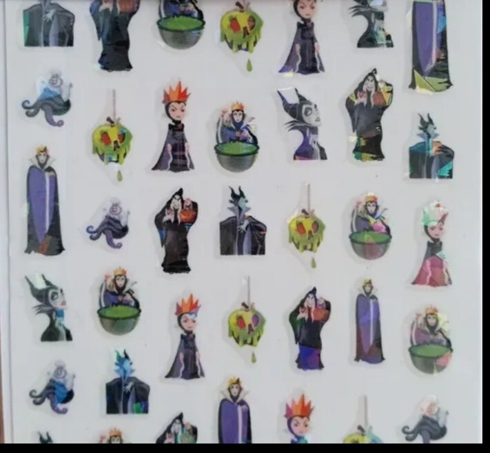 Malecifent Reflective Halloween Nail Art Stickers.