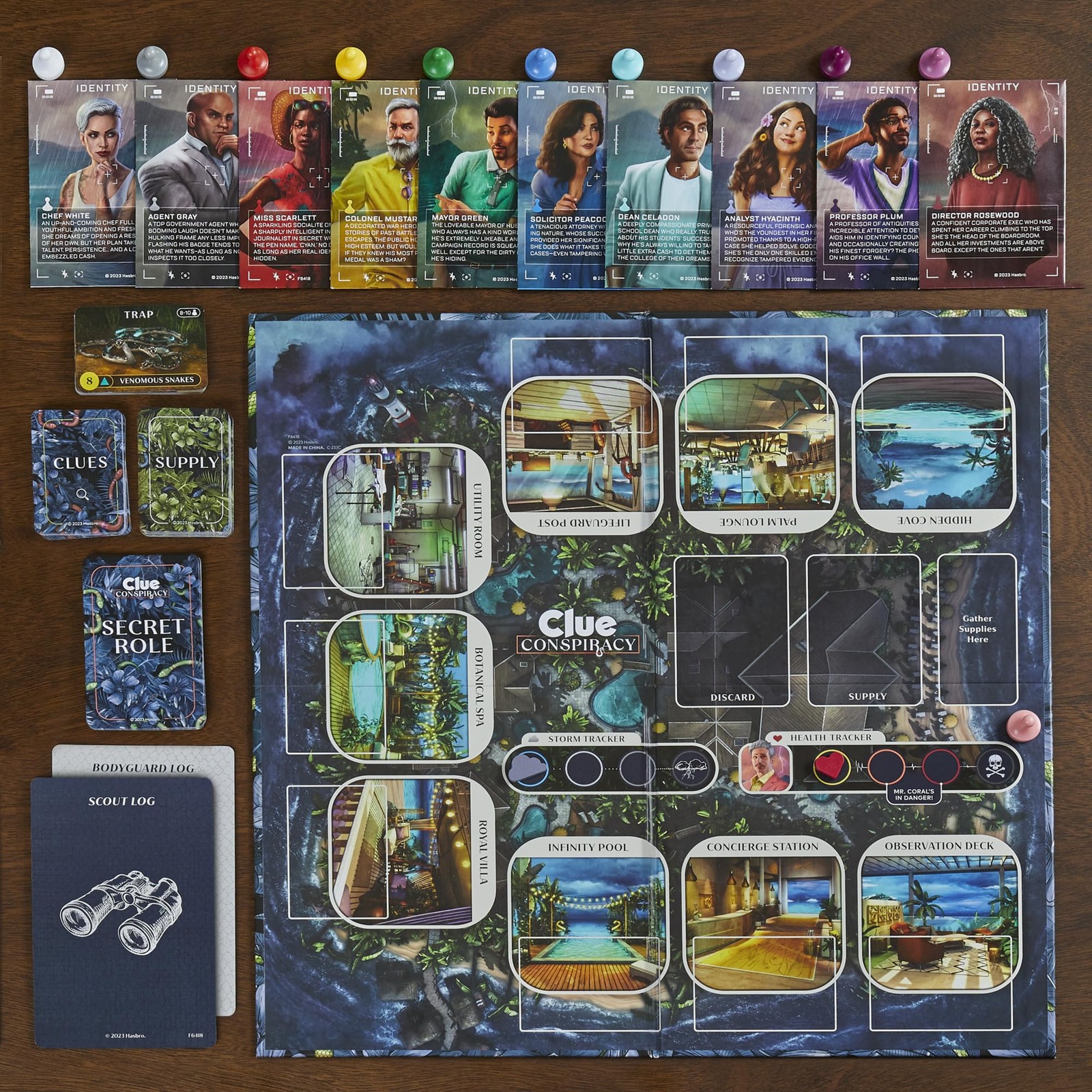 Hasbro Gaming Clue Conspiracy Board Game for Adults and Teens, Medium, Black
