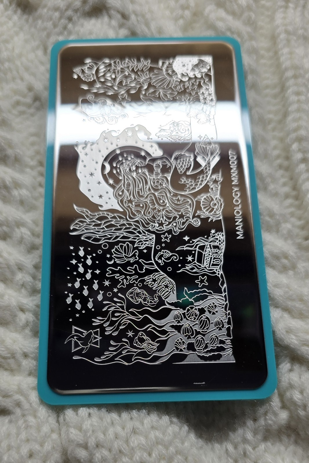 HTF Maniology MXM007 Nail Stamping Plate Mermaid Ocean Theme Sea Whale Shell