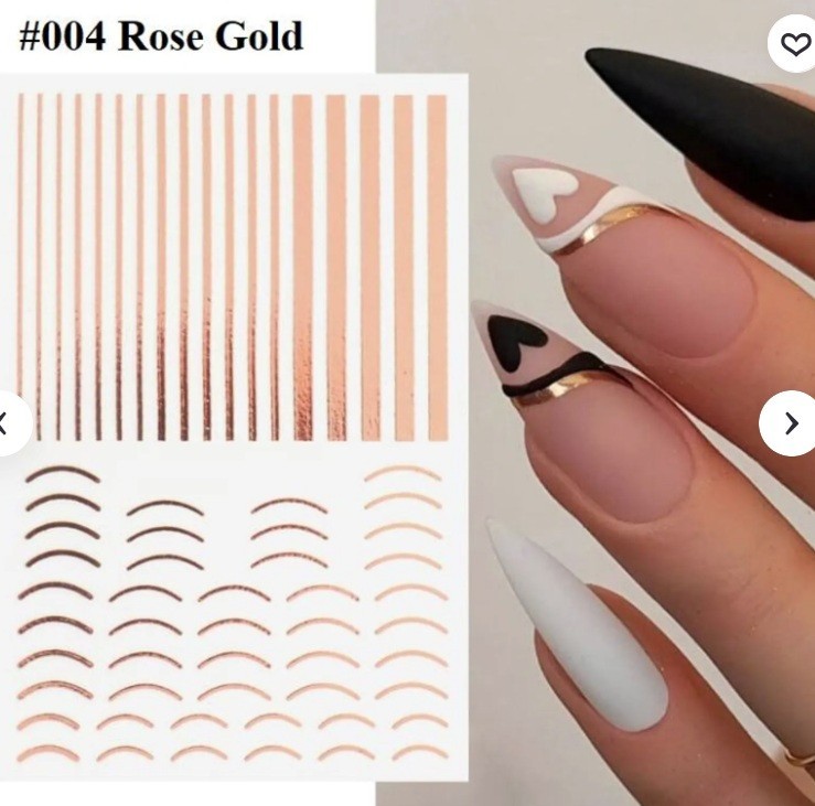 3D Stripe Line Nail Art Stickers: DIY Adhesive Decals (Group 2)