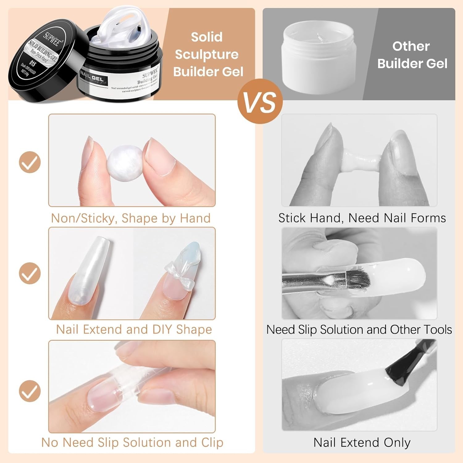 Solid Builder Gel for Nail Extensions