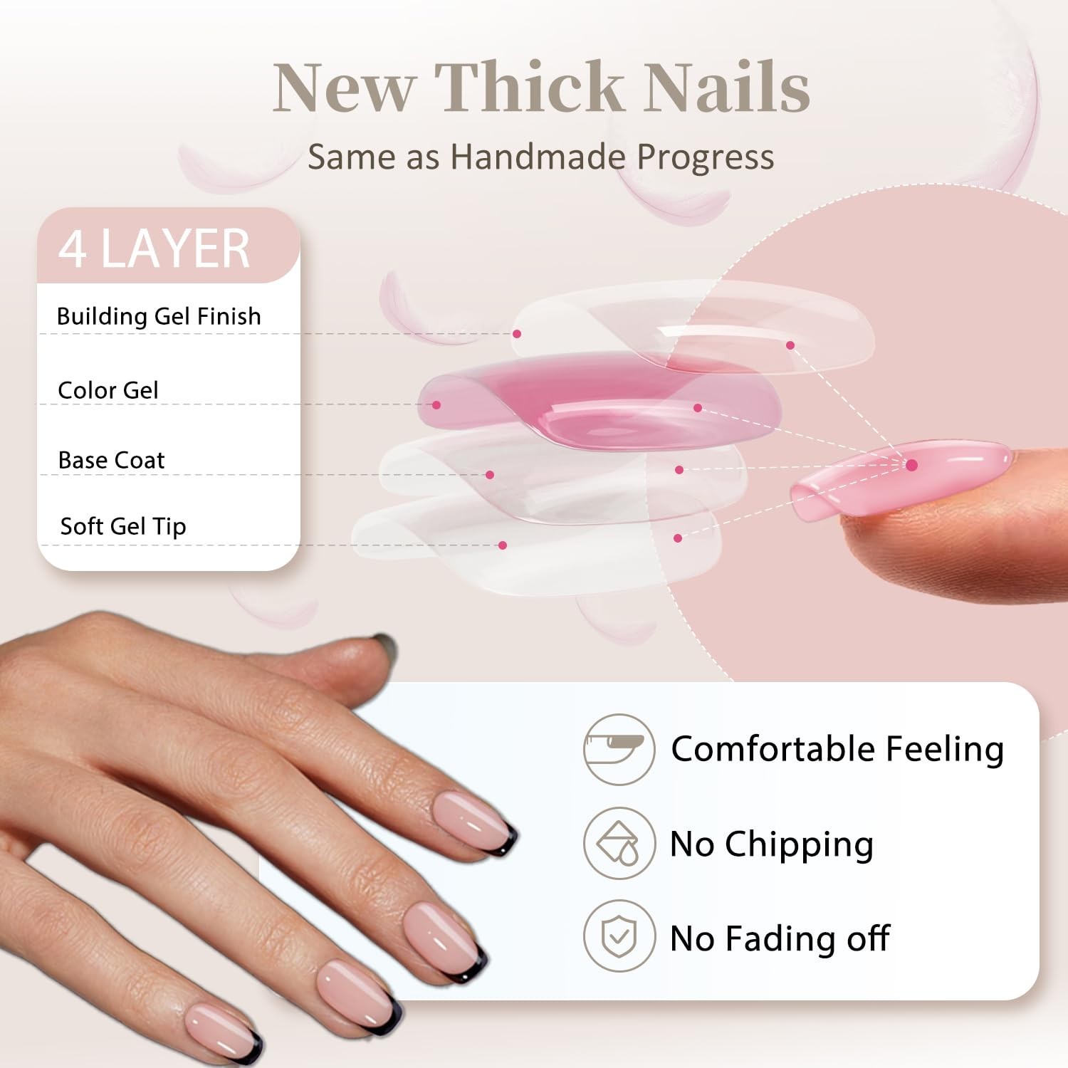 Versatile 30PCS Light Pink French Tip Press On Nails – Perfect for Any Occasion