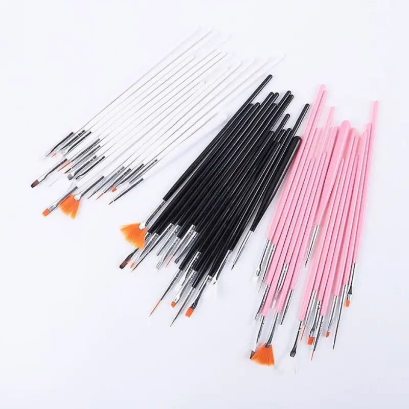 Brush Gel Nail Polish Art Set Dotting Painting Drawing Brushes Pen Tools 20pcs.