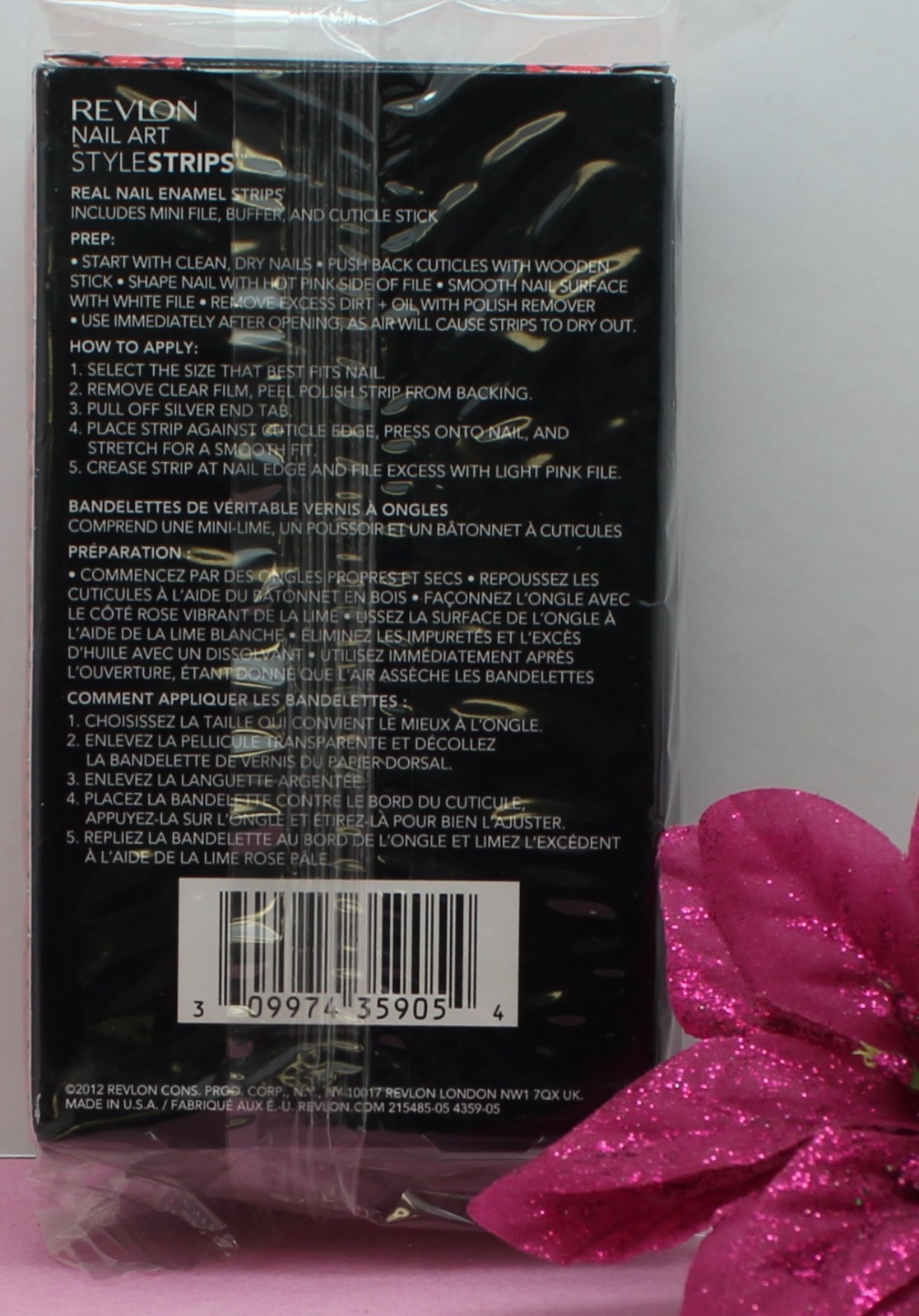 2X REVLON NAIL ART STYLE STRIPS REAL NAIL ENAMEL STRIPS FLAMING FISHNETS