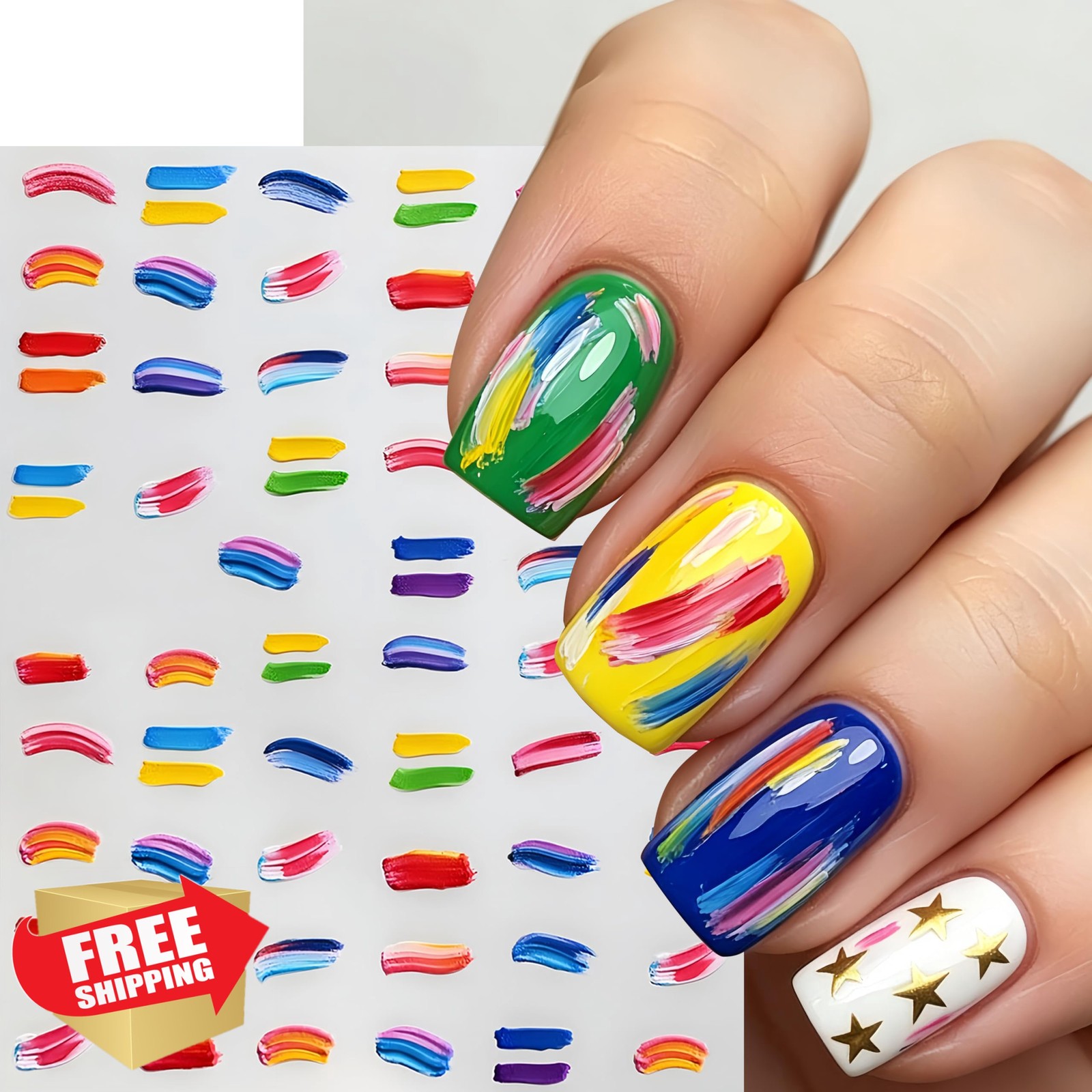 SHUXILIN 6pc Football Soccer Nail Stickers