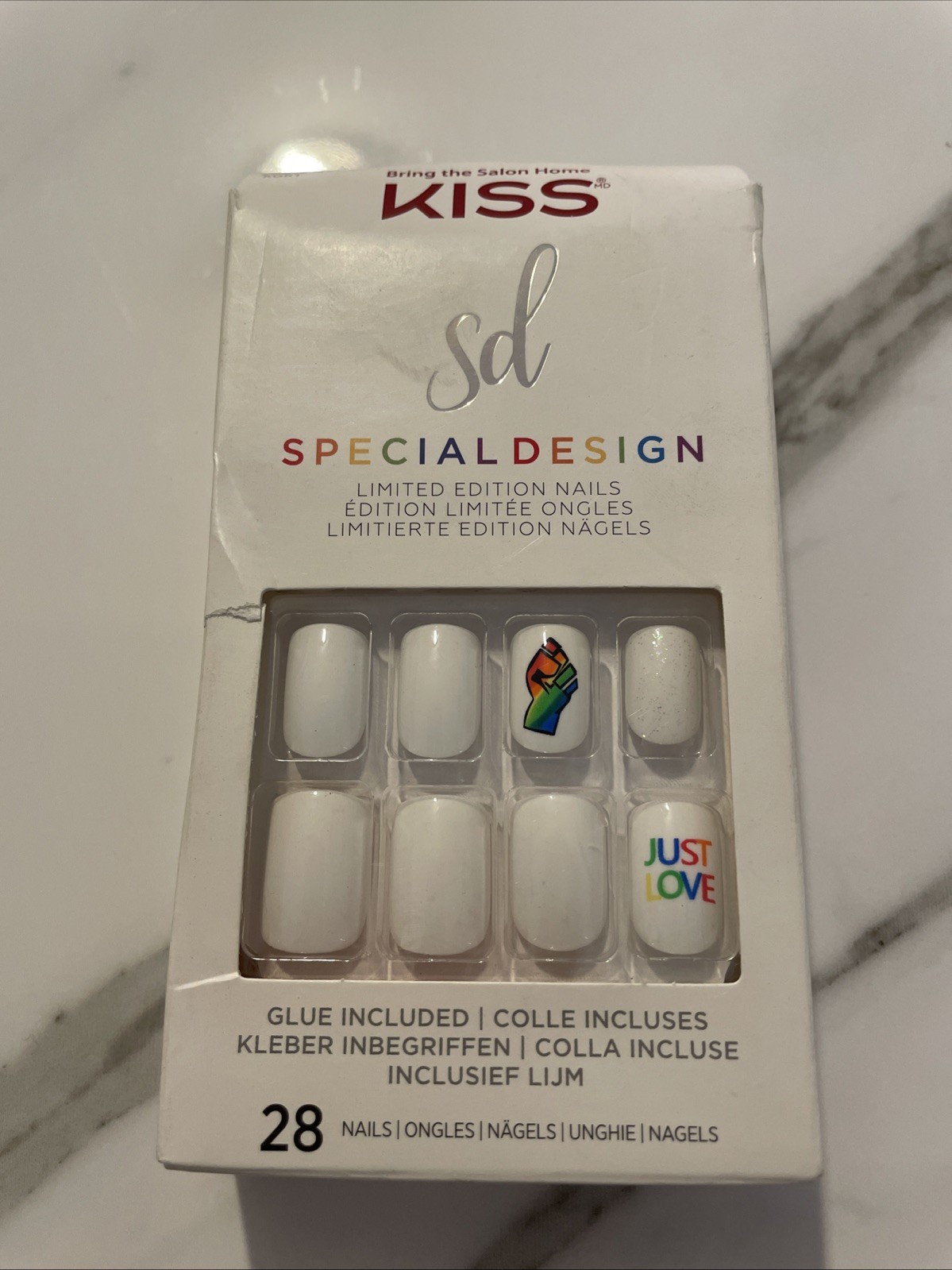 Kiss Special Design Limited Edition Just Love Pride False Nails – 28ct.