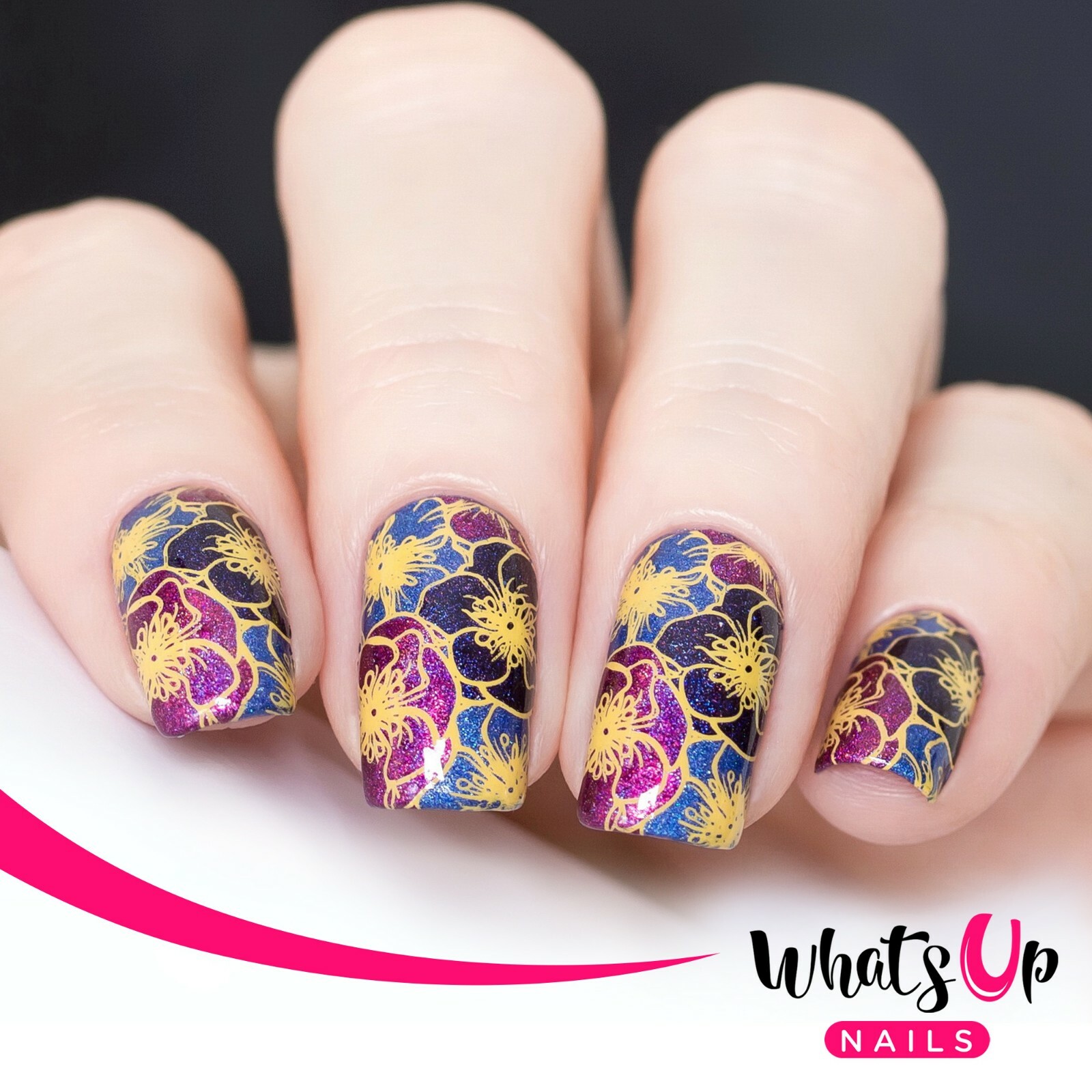 B044 From Ground Comes Life Stamping Plate For Stamped Nail Art Design
