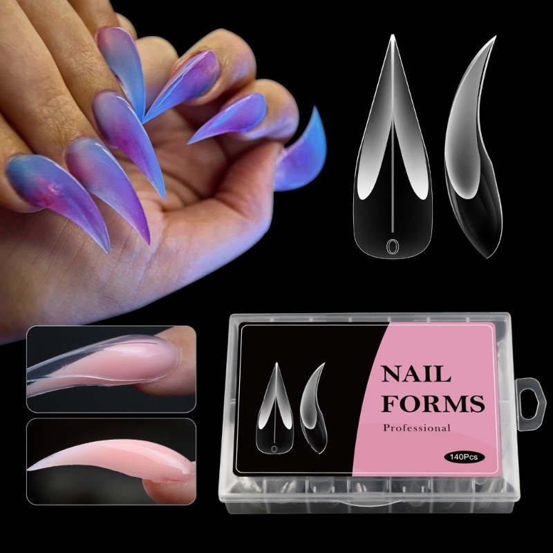 Highly Transparency ABS Nail Molds Full Coverage Design With Measurement Lines
