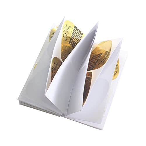 200Pcs Long Nail Forms Extension Set 100 Pcs Gold A-100Pcs Sliver+100Pcs Golden