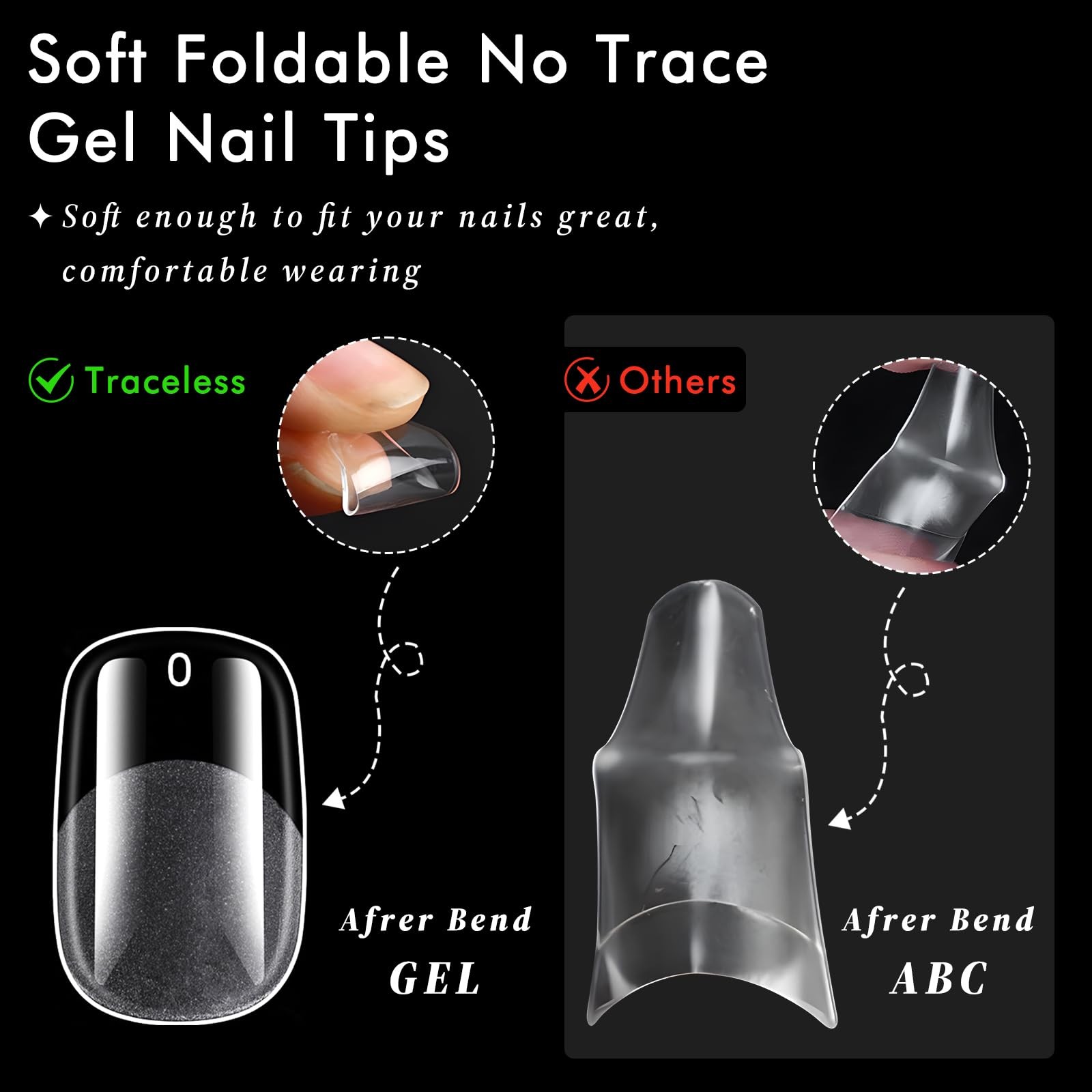 AddFavor 300pcs Square Nail Tips Short Fake Nails, Round Soft Nail Tips Squar…