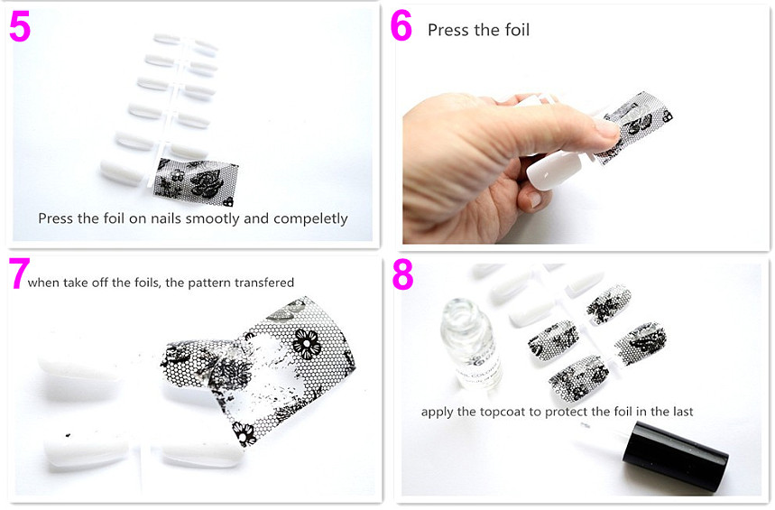Christmas Nail Foil Transfer Stickers Santa Snowflake Reindeer 10Pcs 20X4cm