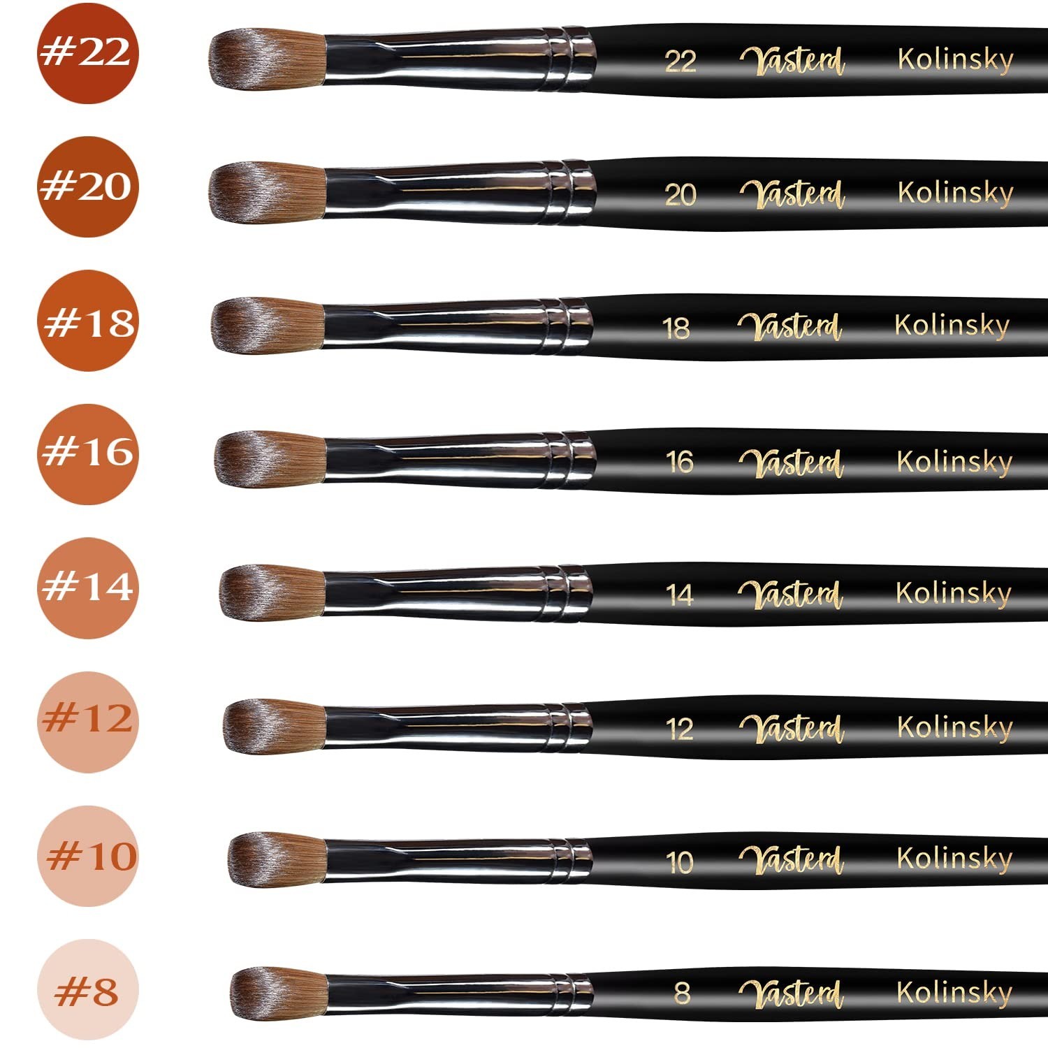 Professional Kolinsky Acrylic Nail Brush Size 22..