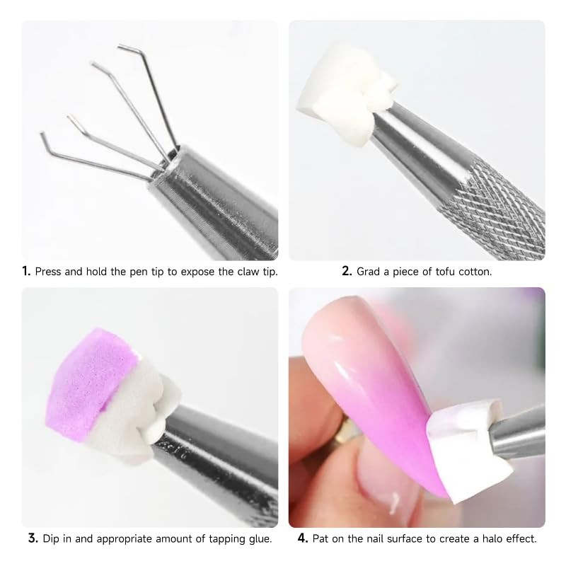 Nail Sponges Set for Ombre Gel,Nail Art Tools Set-50Pcs Colorful Nail Sponges wi