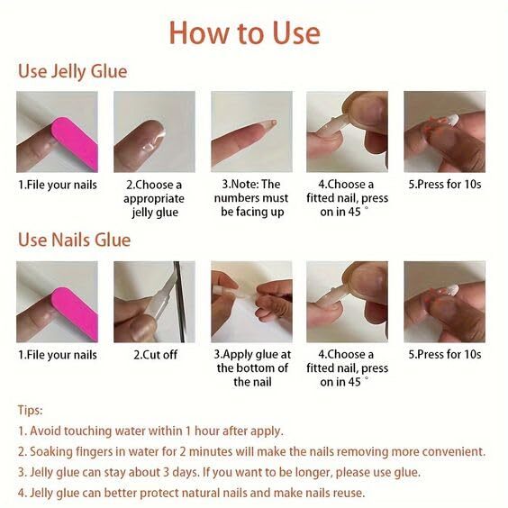 24Pcs Silver French Tips Press on Nails Medium Almond Fake Nails with french-3