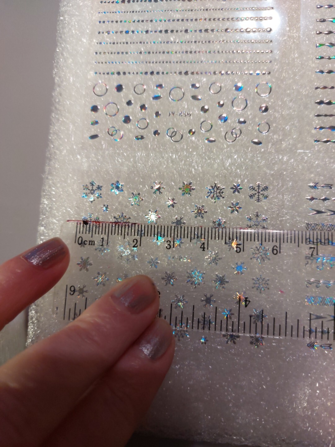 6 X Small Sheets Of Silver Nail Art Stickers (Dn297) New