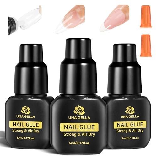 Fast Drying Super Strong Nail Glue for Press Ons(5ML*3PCS) Acrylic B-3PCS