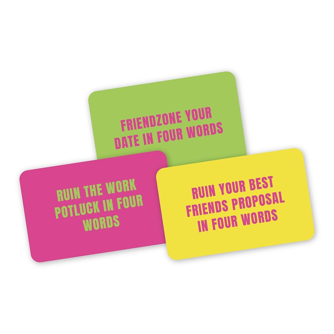 4 Words Party Game – Creative Word Play for 4.3 x 3 x 0.1 inches, Multicolor