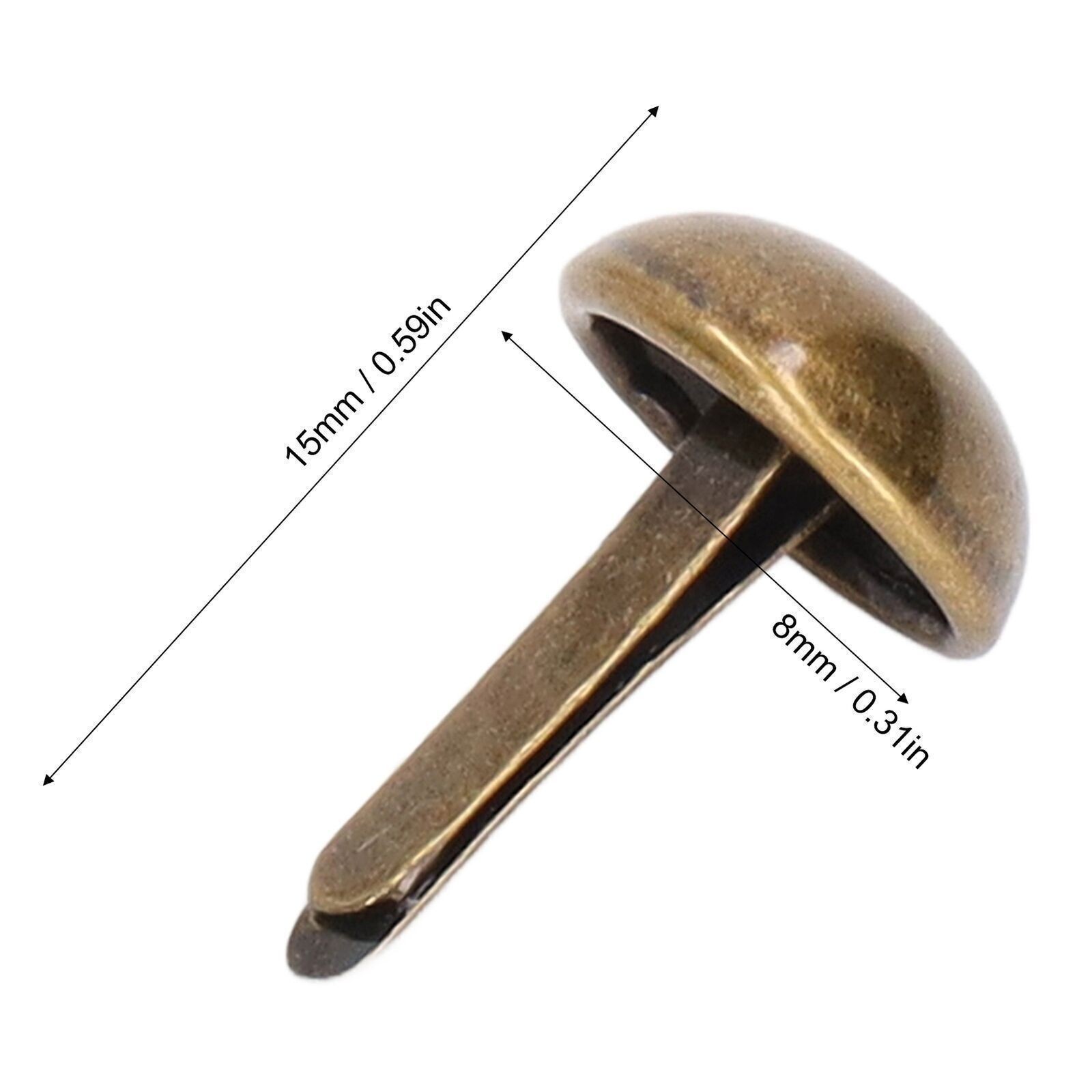 200Pcs Upholstery Tacks Bronze 0.3in Metal Plating Glossy Easy Installation