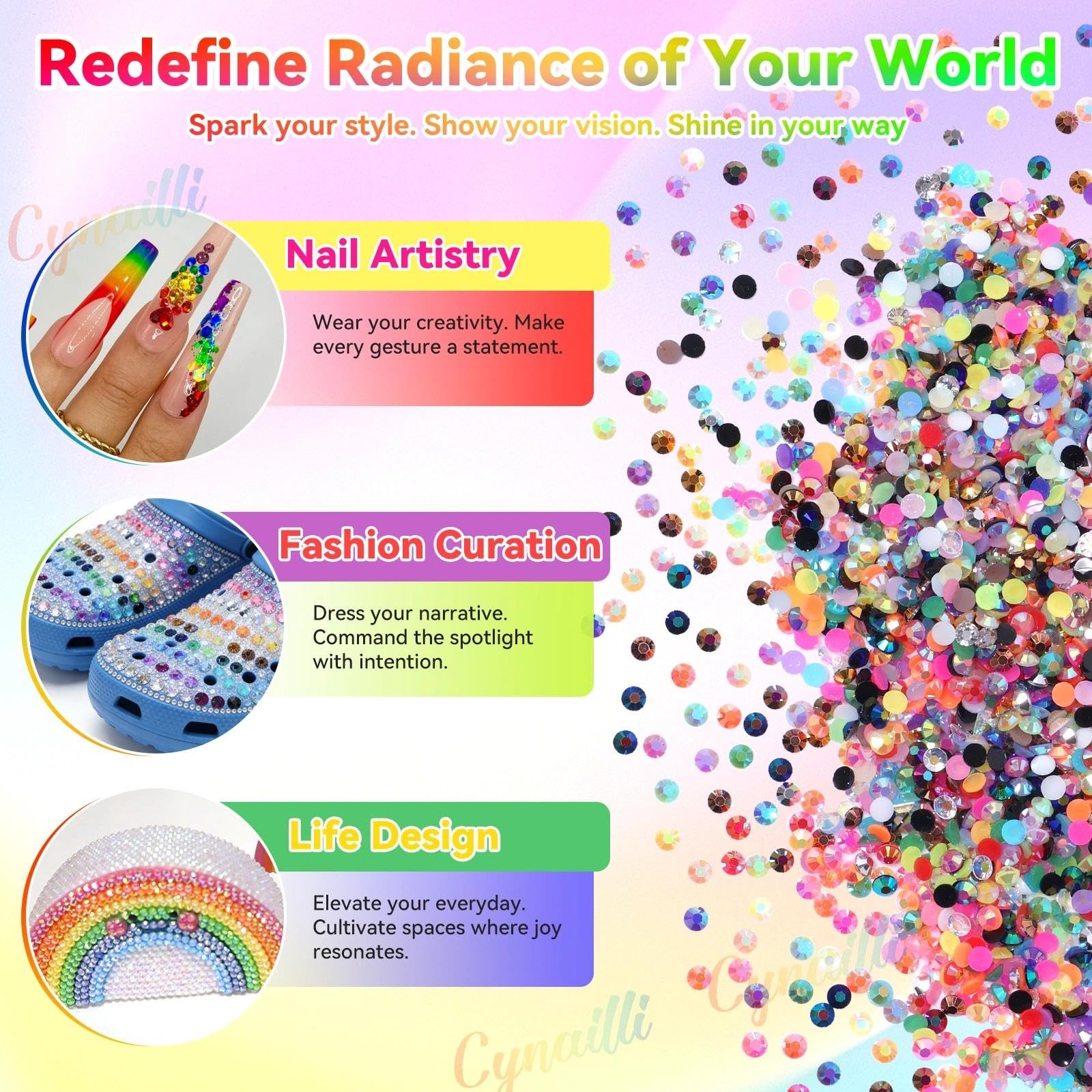 32000Pcs 3MM Colors Flatback Rhinestones for Bedazzling, Jelly Resin Crystal …