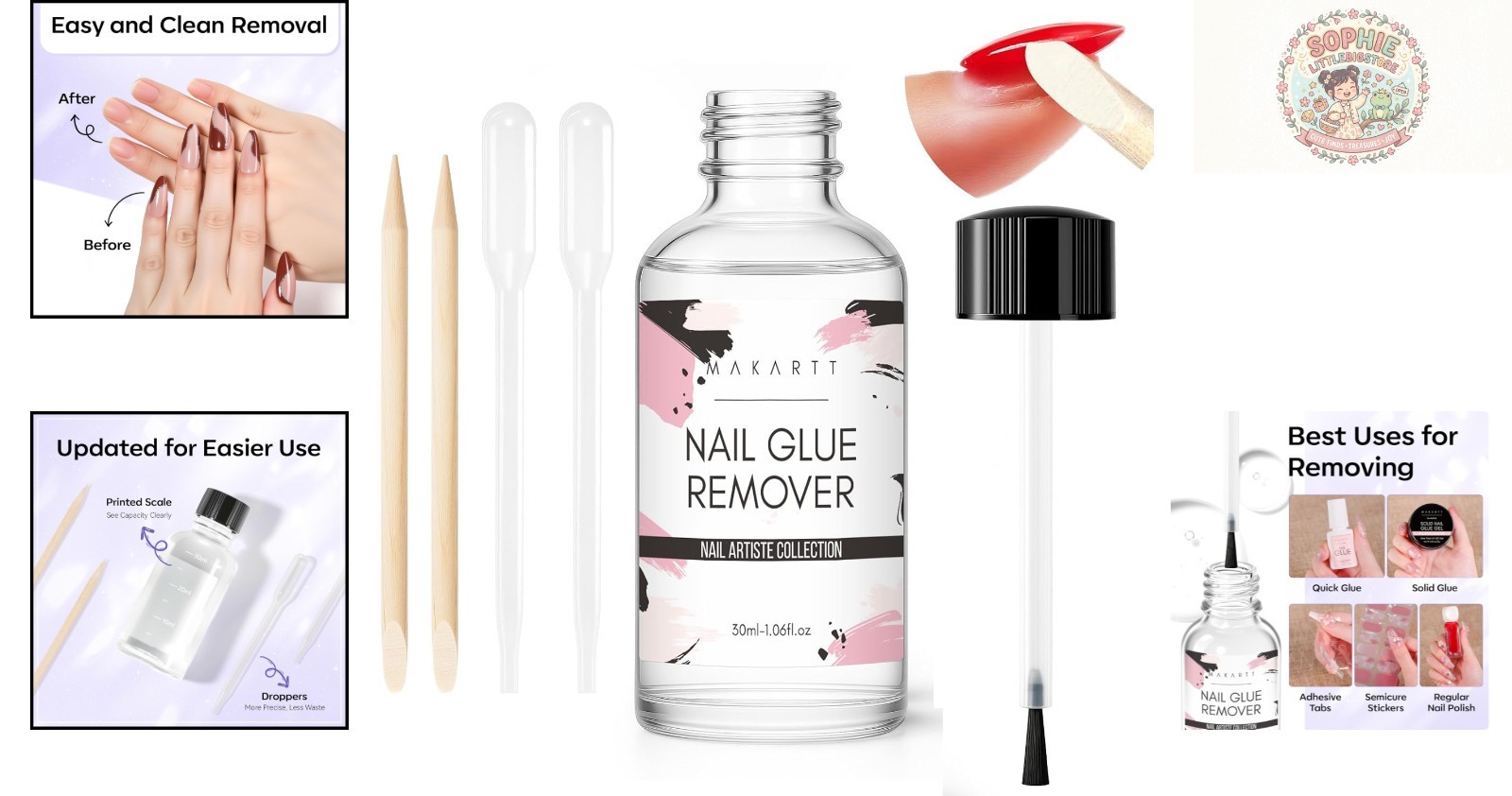Versatile Nail Glue Remover 30ML – Safe & Quick Removal for DIY Manicures