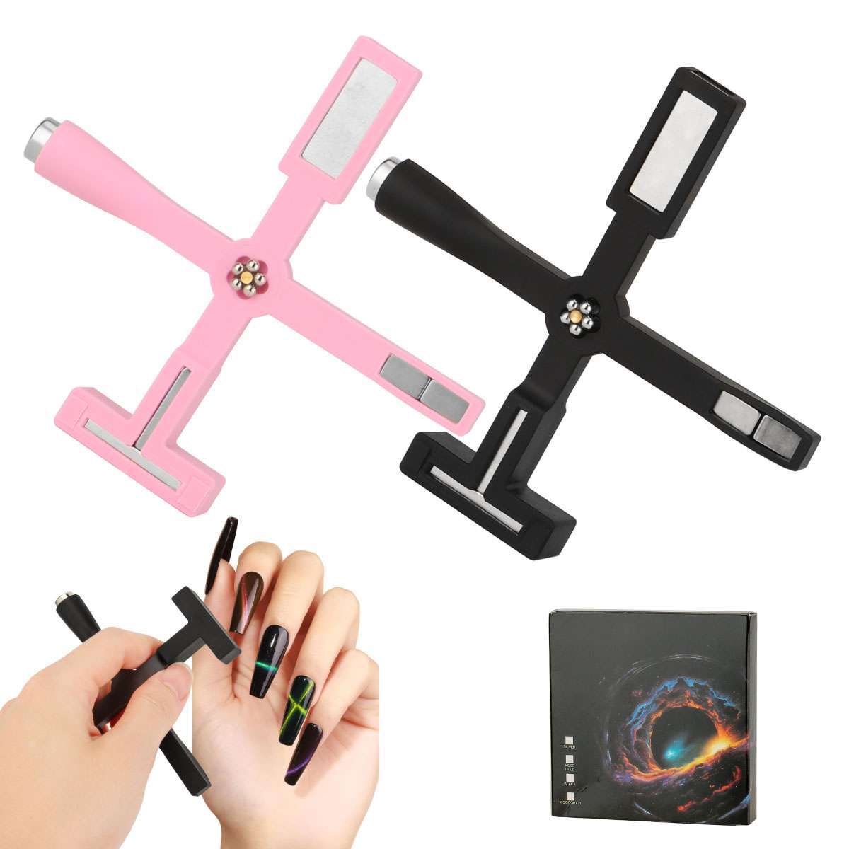5-in-1 Strong Magnet Cross Cat Eye Magnet Cross Cat Eye Nail Magnet Manicurist
