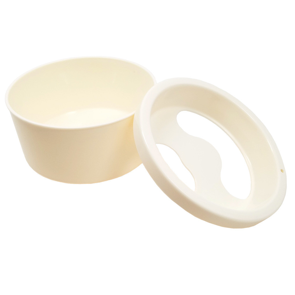 Acetone Resistant Round Style Manicure Bowl with Removable Lid – White