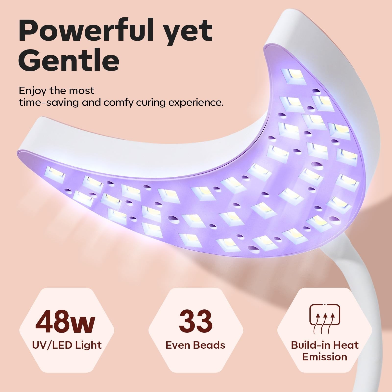 modelones UV LED Nail Lamp, Gooseneck UV Light for Gel Nails, 48 W … Fast Ship