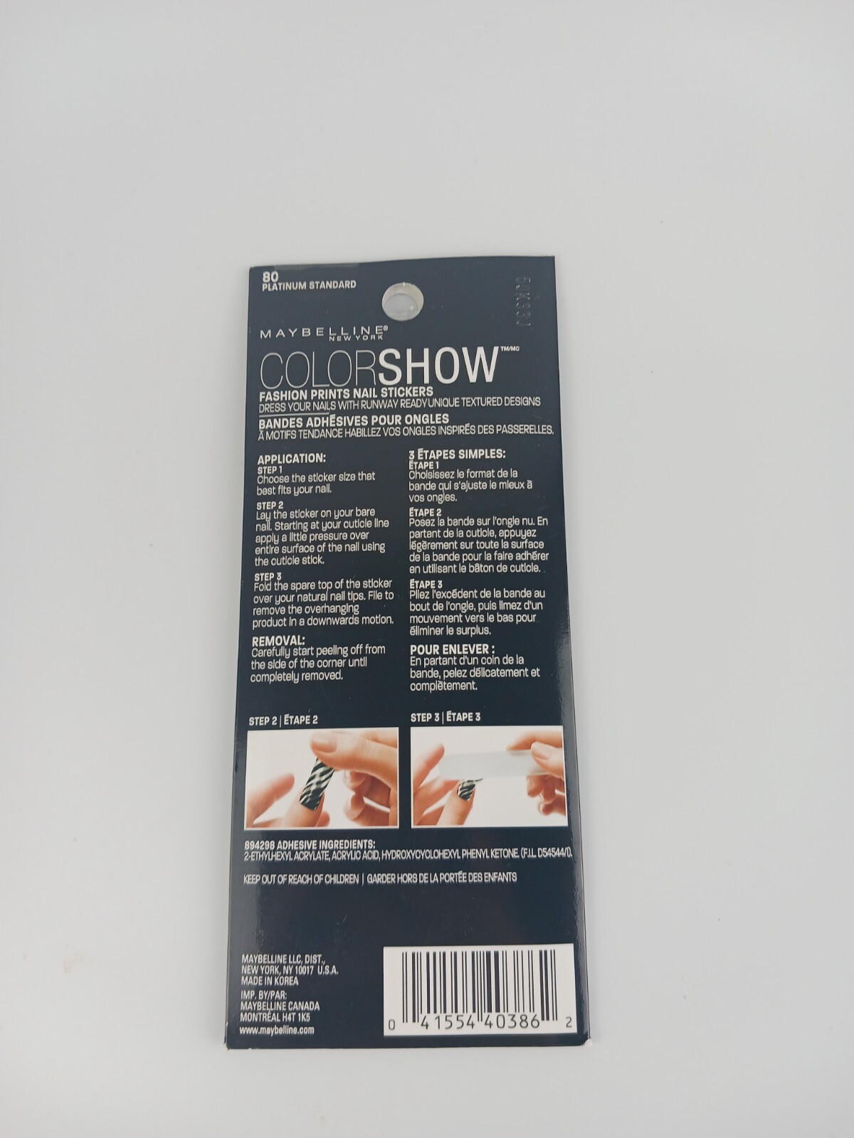 5 PACK MAYBELLINE COLOR SHOW FASHION PRINT 18 NAIL STICKERS 30,60,70,80,20