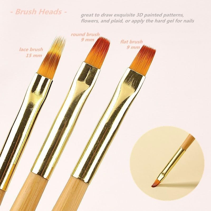 8-Piece Nail Art Tool Kit: 5 Dotting Pens & 3 Dual-End Brushes for Elegance