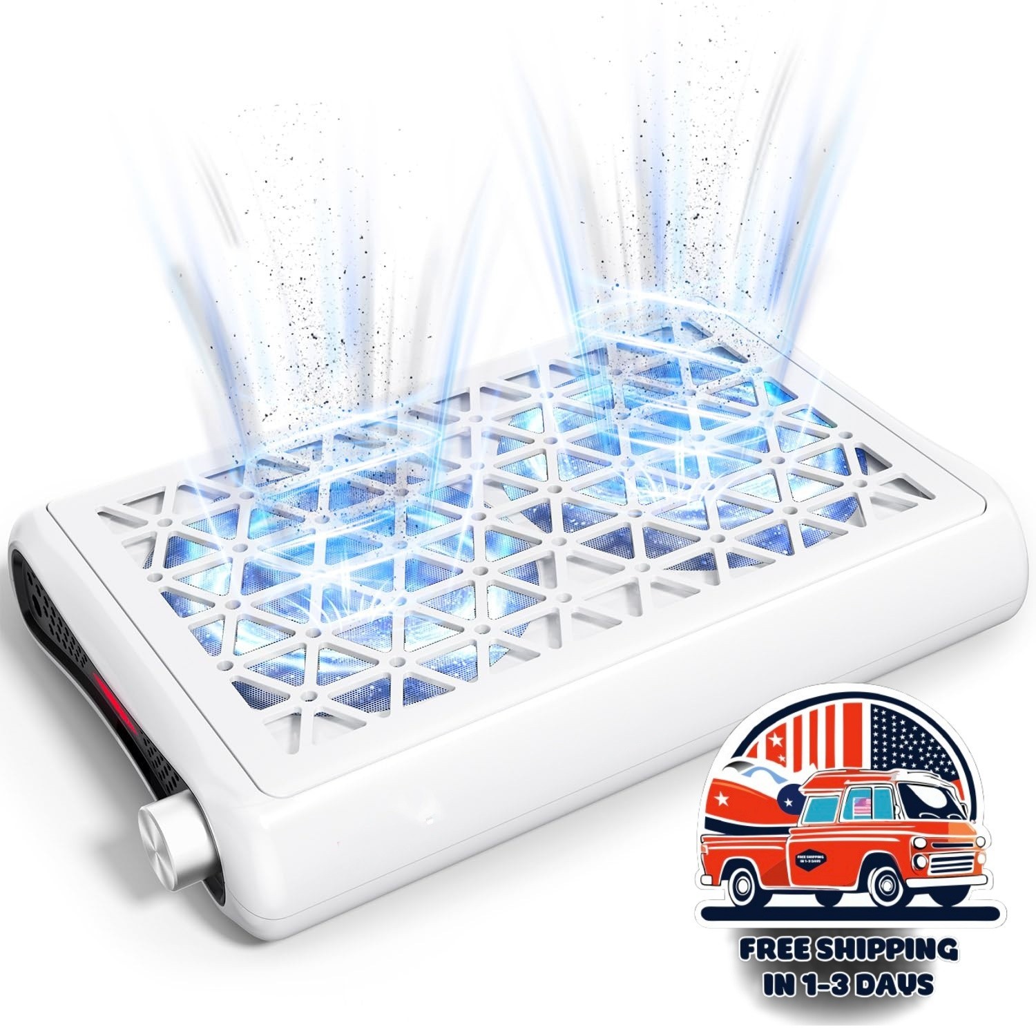 Extractor de polvo con ventilador turbo doble de 8000 RPM y 30 filtros de papel